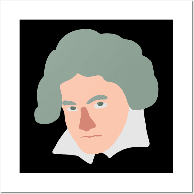 Beethoven (Flat Minimal) - German Classical Music Composer Wall Art by isstgeschichte